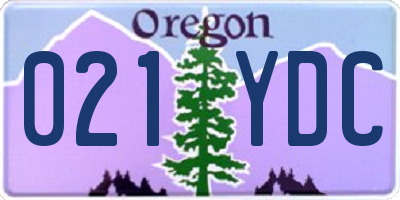 OR license plate 021YDC