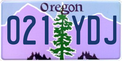 OR license plate 021YDJ