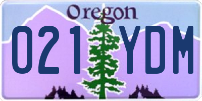 OR license plate 021YDM