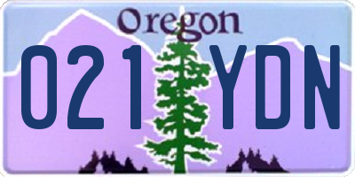 OR license plate 021YDN