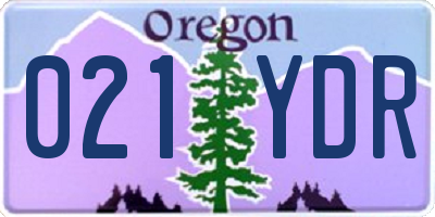 OR license plate 021YDR