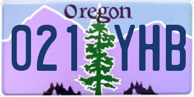 OR license plate 021YHB