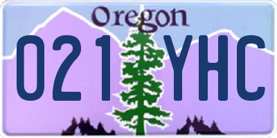 OR license plate 021YHC