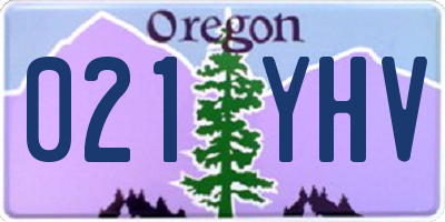 OR license plate 021YHV