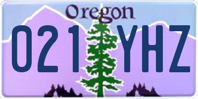OR license plate 021YHZ