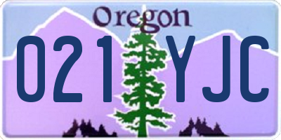 OR license plate 021YJC
