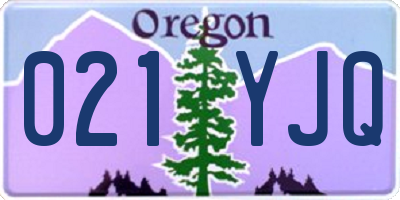 OR license plate 021YJQ