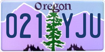OR license plate 021YJU