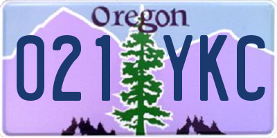 OR license plate 021YKC
