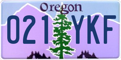 OR license plate 021YKF