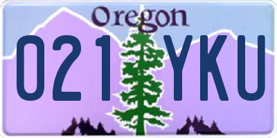 OR license plate 021YKU