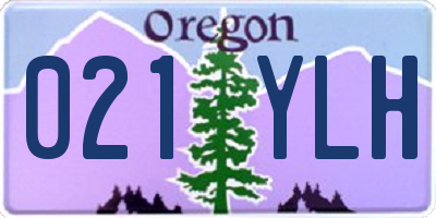 OR license plate 021YLH