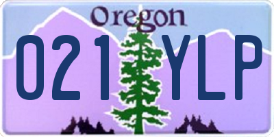 OR license plate 021YLP