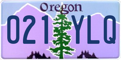 OR license plate 021YLQ