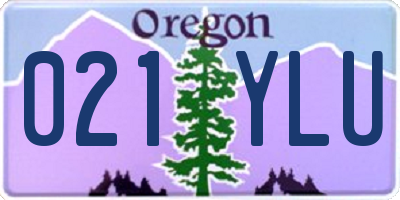 OR license plate 021YLU