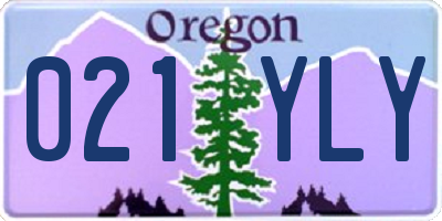 OR license plate 021YLY