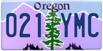 OR license plate 021YMC