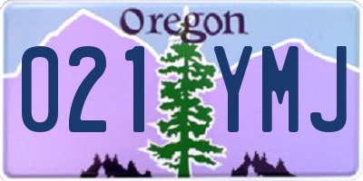 OR license plate 021YMJ