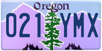 OR license plate 021YMX
