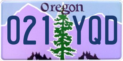 OR license plate 021YQD