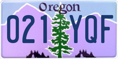 OR license plate 021YQF