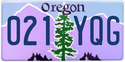OR license plate 021YQG