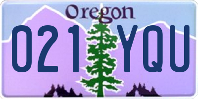 OR license plate 021YQU