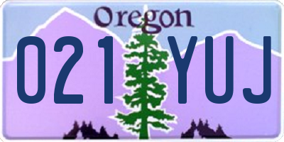 OR license plate 021YUJ