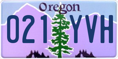 OR license plate 021YVH