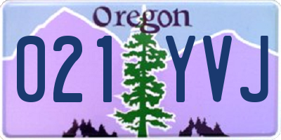 OR license plate 021YVJ