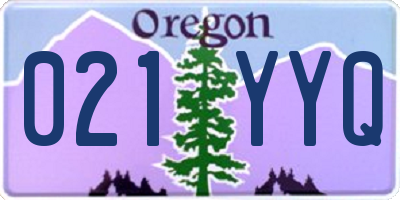 OR license plate 021YYQ