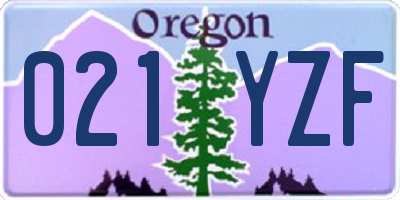 OR license plate 021YZF