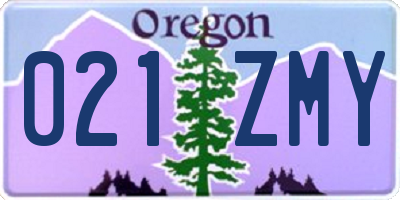 OR license plate 021ZMY