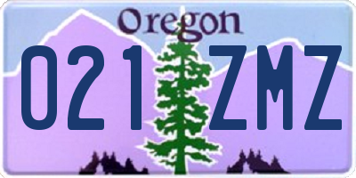 OR license plate 021ZMZ