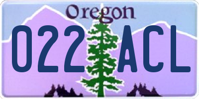 OR license plate 022ACL