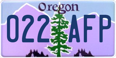 OR license plate 022AFP