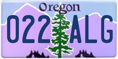 OR license plate 022ALG