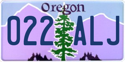 OR license plate 022ALJ