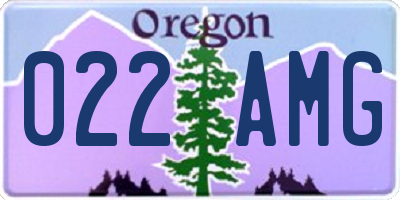 OR license plate 022AMG