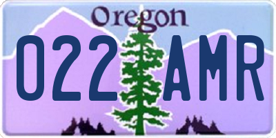 OR license plate 022AMR