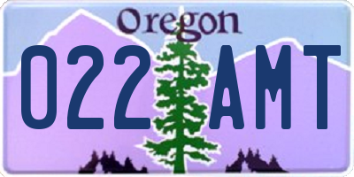 OR license plate 022AMT