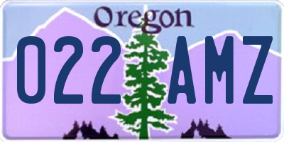 OR license plate 022AMZ