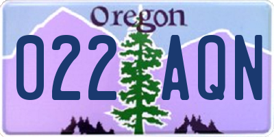 OR license plate 022AQN