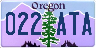OR license plate 022ATA
