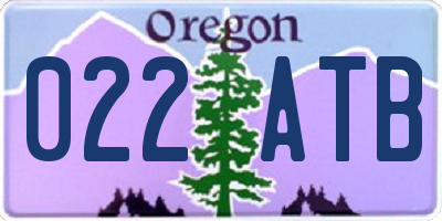 OR license plate 022ATB