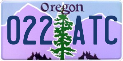 OR license plate 022ATC