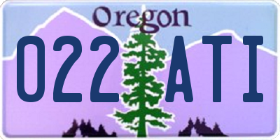 OR license plate 022ATI