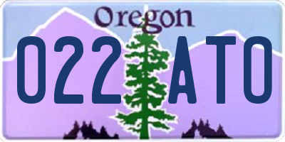 OR license plate 022ATO