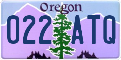 OR license plate 022ATQ