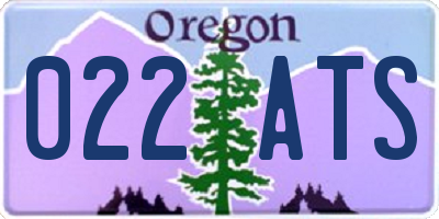 OR license plate 022ATS